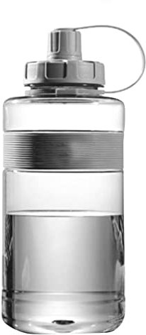 ZAWELIYO 2L Large Capacity Straw Sports Water Bottle, Gym Water Bottles for Men - Wide Mouth Design Gray, Suitable for Gym,Sports,Office