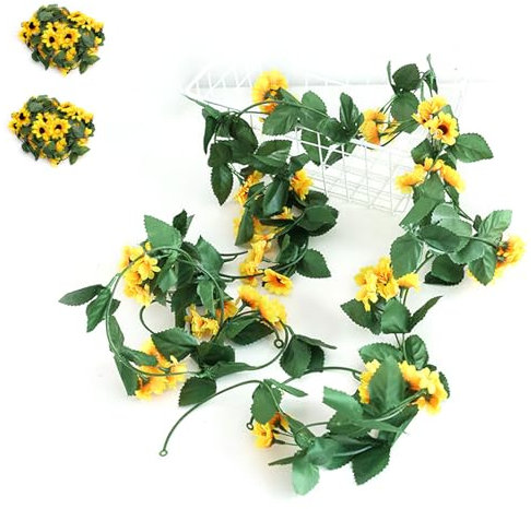 KINHARD Blumenkette, 3 Stück Kunstblumen Deko, Kann DIY Deko Blumen Künstlich, Verwelkt Nicht, Erfordert Keine Bewässerung, Kann zur Dekoration von Häusern