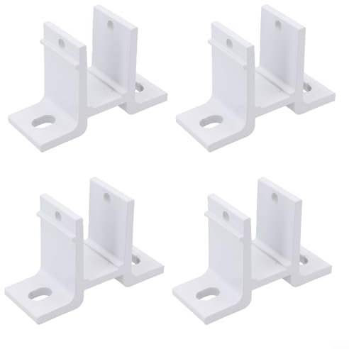 Lot de 4 supports de montage mural rétractables en alliage d'aluminium pour auvent de maison, terrasse, mur extérieur, pour installation de 40 tuyaux carrés