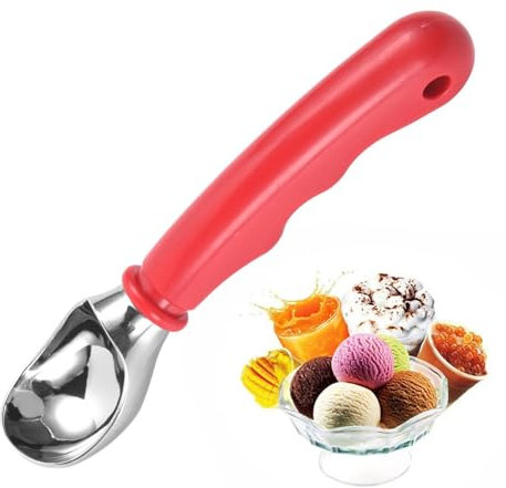 Eisschaufel aus Metall, Eisschaufel groß - Backschaufel spülmaschinenfest, große Eisschaufel, Eisschaufel glänzend und multifunktional für Sundaes, Cupcakes, Fruchtfleisch