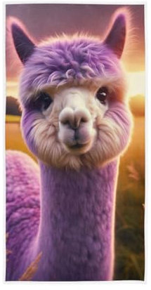 GAIREG Lila Alpaka-Handtücher, Baumwolle, saugfähig, weich, dekoratives Handtuch für Badezimmer, 38,1 x 76,2 cm