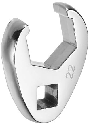 Sourcing Map Drive Crowfoot Wrench 3/8 22mm Metric Fractional Flare Nut 40Cr Chrome Plated Open End for Mechanics Automotive Repair Work