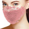 RemixAst Masque en dentelle conçu pour les femmes en tissu respirant qui assure le confort pendant les festivals ou les événements cosplay, facile à nettoyer et à entretenir (taille moyenne, rose)