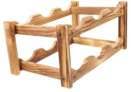 PHENOFICE 1 Pc casier à vin Moderne Maison Distributeur empileur Debout casier à Bouteilles Home Decor Bar Range Bouteille vin Porte Bouteilles Porte-vin Support de Bouteille Bois