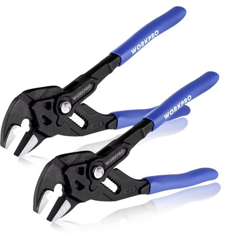 ELLECILA Water Pump Pliers Set, 10-inch & 8-inch Spanner Sets, Adjustable Pliers Wrench, for Repairs Quick Release Adjustable Plier Set