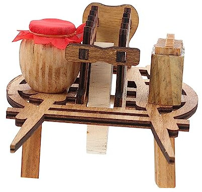 JOINPAYA Schubkarre Modell Miniatur Vintage Home Decor Ornament Schubkarre Holz Schmücken Moderne Bauernhaus Mini Braun Holz