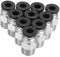 TOPPERFUN 10Pcs PTFE Pneumatic Push Connector Fittings for Printers Straight Tube Push Design Compatible with Ed Ender Precision Machined for Accurate Fit User Friendly