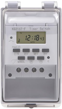 Programmierbarer Zeitrelaisschalter, 220 V 10A Digitale Zeitschaltuhr, Intelligenter Zeitschaltuhr, Digitaler LCD-Timer mit Abdeckung, Wandmontage Timer