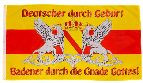 Fahne Flagge Großherzogtum Baden - Deutscher durch Geburt - 90 x 150 cm