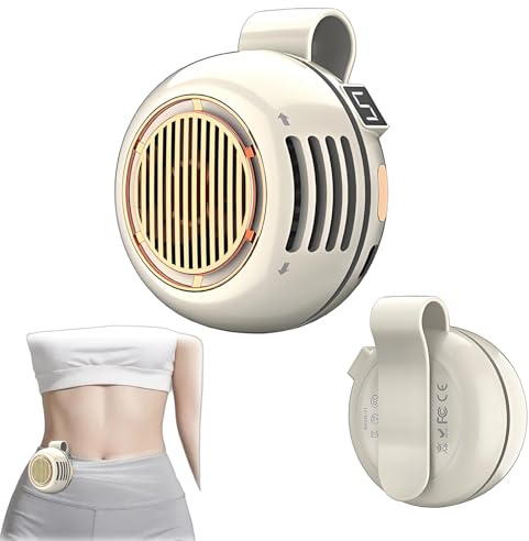 Baomaeyea Tragbarer Ventilator zum Anklippen, wiederaufladbar, um 360 ° drehbar, 5 Geschwindigkeiten, 6 Stunden Laufzeit, kleiner Clip-in-Ventilator für Hemd und Taille, für Outdoor, Reisen und Büro
