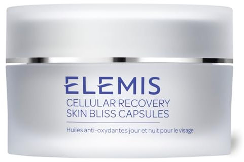 ELEMIS Cellular Recovery Skin Bliss 60 Capsules – Antioxidant Day & Night Facial Oil with Rose & Lavender to Purify, Revive & Protect Skin