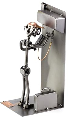 Steelman24 Schraubenmännchen Kälteanlagenbauer | Made in Germany,Handarbeit,Geschenkidee,Stahlfigur,Metallfigur,Metallmännchen