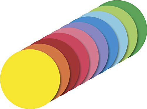 Heyda 204875610 Faltblätter rund, Uni Ø 10 cm, 10 Farben sortiert