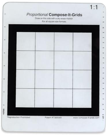 Compose-It Grid 1:1 8×10 - Clear