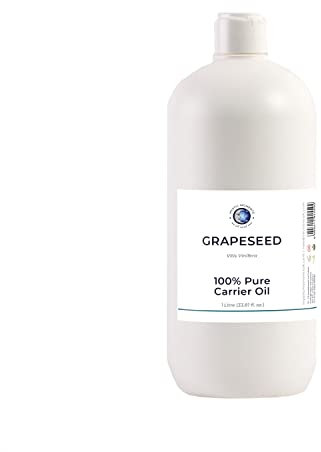 Mystic Moments | Grapeseed Carrier Oil 1 Litre - Pure & Natural Oil Perfect For Hair, Face, Nails, Aromatherapy, Massage and Oil Dilution Vegan GMO Free