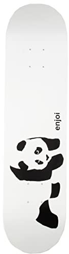 Enjoi Panda Logo Whitey R7 Skateboard, weiß, 7,75 x 31,125