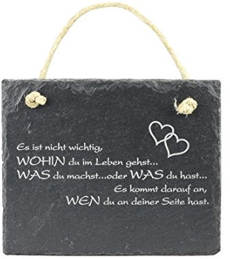 condecoro Schiefertafel Wohin du im Leben gehst... Schiefer Schild