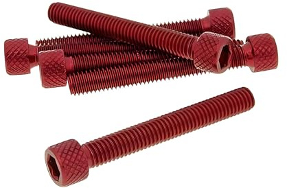 Screw Set 6 Pieces Aluminium Hex Red – 45