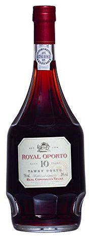 ROYAL OPORTO AGED 10 YEARS TAWNY PORT (1 x 0,75l) in der Kristallflasche mit Geschenkverpackung - Portwein aus dem ältesten und größten Portweinhaus der Welt Real Companhia Velha