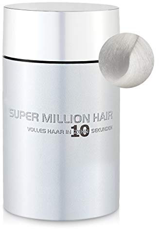 Super Million Hair Haar Fasern und Schütthaar, hochwertiges Streuhaar zur Haarverdichtung, 25 g, White (15)