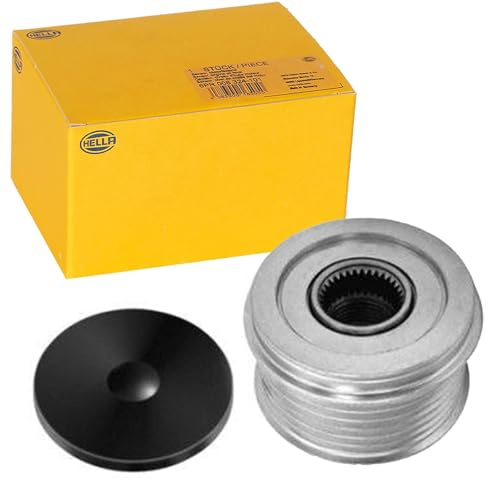 HELLA 9XU 358 038-591 Alternator Freewheel Clutch - Thread Size: M17x1,5 - Number of grooves: 6 - with cap