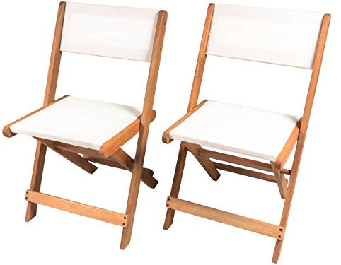habitat et jardin Klappstuhl aus exotischem Holz Seoul - Maple - Beige - 2er-Set