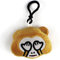 Emoji Schlüsselanhänger AFFE Augen ZU Smiley aus Plüsch See-No-Evil Monkey schämen Facepalm hochwertiger Emoticon Anhänger mit Schlaufe und Karabiner-Haken von wortek