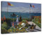 Bilderdepot24 Bild auf Leinwand | Claude Monet - Die Terrasse von Sainte-Adresse in 70x50 cm als Wandbild | Wand-deko Dekoration Wohnung alte Meister | NEU-180214-70x50-dtvsa