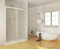 Porta doccia scorrevole acrilico e pvc bianco nicchia h.185cm box doccia (130cm (130-120cm))