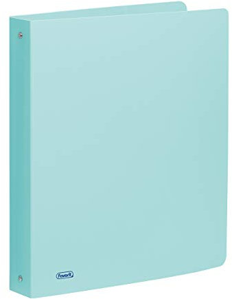 Favorit Raccoglitore Polipropilene P@STEL 22X30 4 Anelli Tondi Diametro 30 mm, Celeste pastello