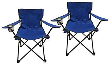 HOMECALL Campingstuhl-Set, klappbar, Armlehne mit Getränkehalter (2er-Pack)