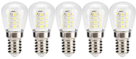 ZFQ E14 Lampadina LED 220V, 3W, Equivalente a Alogena da 30 W, Bianco Freddo 6000 K, per Frigorifero, Non Dimmerabile, Confezione da 5