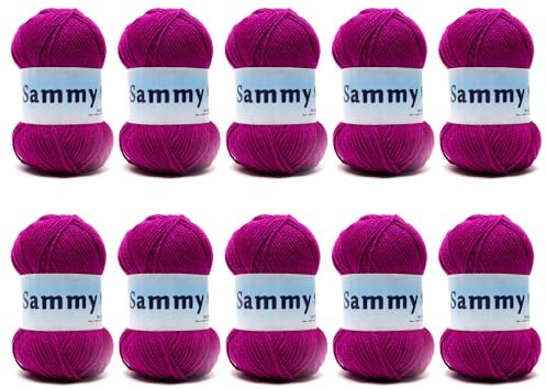 woolove Sammy 100% Fibra Acrilica.11 Ciclamino Scuro x10 pz