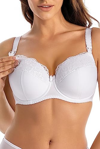 Teyli Damen Still BH - BH Bügel Grosse Grössen Umstandskleidung mit Spitze - Still BHS Große Brüste - Damen-BHS Stillen - Frauen Bra