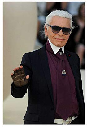 Fashion Guru Karl Lagerfeld 8 Leinwand-Kunst-Poster und Wand-Kunstdruck, modernes Familienschlafzimmerdekor, Poster, 40 x 60 cm, ohne Rahmen