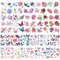 Rosymormor 62/90 Feuilles Papillon Fleurs Éphemere Tatouages pour Femmes Filles, Autocollants Temporaires Tatouage Adulte Corps Art Maquillage Faux Tatouage Fête Anniversaire Halloween Noël (Coloré)