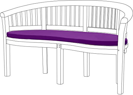 Gardenista Gebogene Banana-Bankauflage | Outdoor Indoor Bankpolster | Wasserabweisende Gartenbankauflage rutschfeste Bankpolster | Langlebige Stuhlkissen,Einfach zu reinigen Bankkissen (Lila)