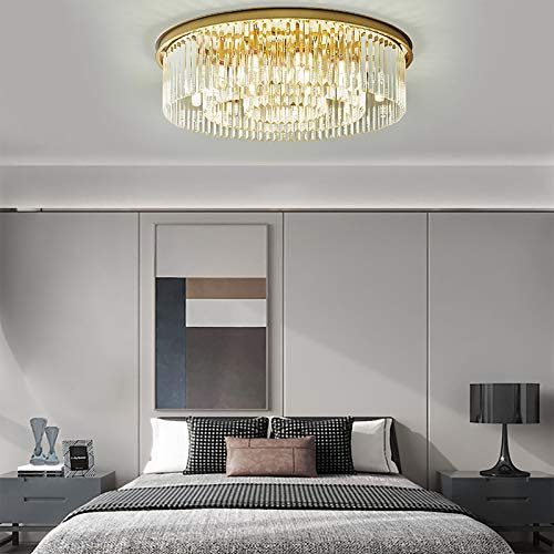 YISSALE Moderne Kristall Deckenleuchte LED Deckenlampe für Badezimmer Wohnzimmer Schlafzimmer Esszimmer mit Leuchtmittel (E14 Lampenfassungen