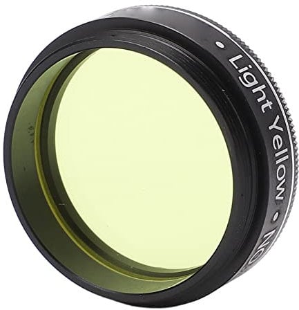 PENO Telescope color filter, yellow clear image aluminum alloy telescope filter with 1.25 inch telescopic eyepiece storage box