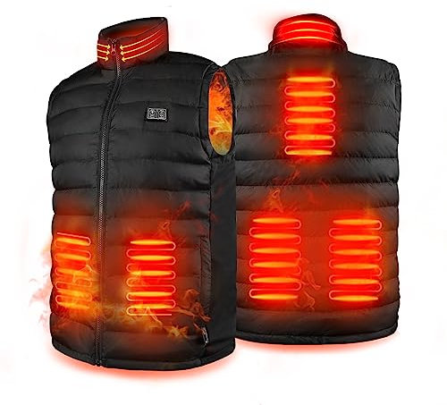Warm Storm Heated Body Warmer Vest for Man Woman, Neck Warmer Heated Gilet with 5 Heating Zone 3 Temperature Settings, Machine Washable (Not Include Power Bank),xxl