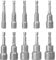 CTDMJ Magnete Sechskant Stecknuss10er Set, 6-19mm Steckschlüssel, Stecknuss Set, (Chrom Vanadium Stahl) [Energieklasse A] Anschrauben Schraubenschlüssel für Bohrer