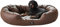 exclusive BED Orthopädisches Hundebett Nancy Premium Grosse Mittelgroße Kleine Hunde - Hundekissen Hundematte aus Öko-Leder - rutschfest Langlebig Abriebfest Reißfest (L, Braun)