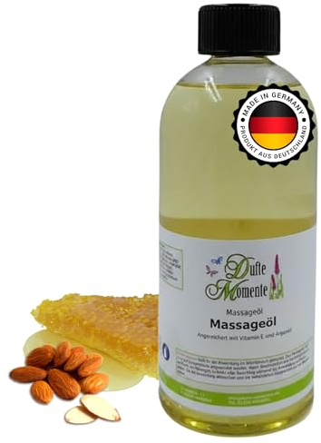 Dufte Momente Massageöl Honig-Mandel – 500 ml – Paraffinölbasis – warm & weich duftend – professionelle Gleitfähigkeit – ideal für Massage, Wellness & Studio – Made in Germany
