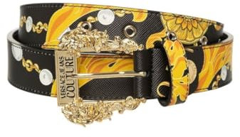 Versace Jeans Couture Damengürtel, Schwarz - Gold, Schwarz , 100 cm
