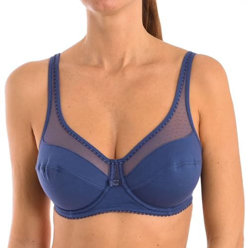 Dim Bh Komfort Bügel Generous Bio-Baumwolle Damen x1, Blue, 80B