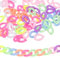 Sourcing Map 400Pcs Acrylic Chain Linking Rings, Link Connectors, 8 Colors