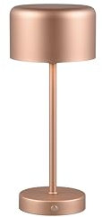 lightling LED Tischlampe Julien, Akku Design Tischleuchte aufladbar via USB-C inkl. Ladekabel, kabellose Leuchte Indoor IP20, per Touch dimmbar, Ø 12 cm, Höhe 30 cm, Metall, 1,5W, coffee