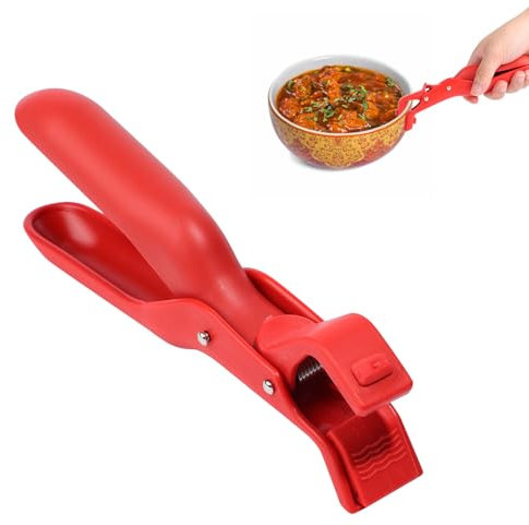 Multi-Purpose Anti-Scald Bowl Holder Clip, Anti-Scalding Non-Slip Heat Insulation Anti-Scald Clip, Silicone Hot Plate Tongs Bowl Clips Toaster Oven Pot Pan Gripper Clips for Kitchen (Red)