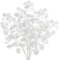 Hollyone 5 Stück Eukalyptus Blätter Weiß Kunstpflanzen Eukalyptus Stiele 82CM Lang Silber Dollar Blätter Kunstzweige Deko Gefälschte Eukalyptus Zweige für Vase Party Hochzeit Heimdeko