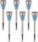 SUAVER Mosaik Solarleuchte, Wasserdichte Solar Gartenleuchte Bodenleuchte Außen Garten Licht,Edelstahl Außenleuchte Solarlampe Dämmerungsschalter Perfekt für Garten, Balkon und Terrasse (6pcs Blau)